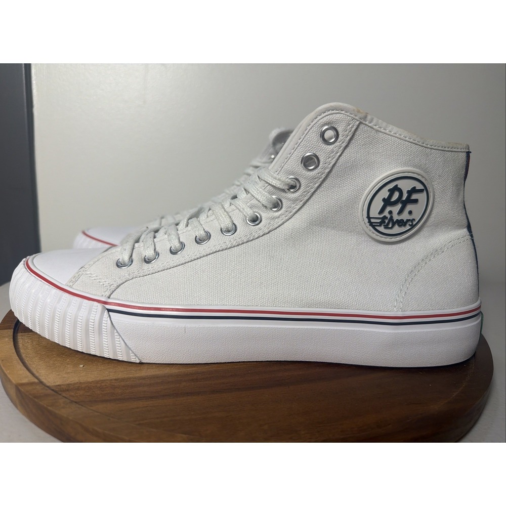 PF Flyers Center Hi Natural Canvas High Top Sneakers Mens 11 Womens 12.5